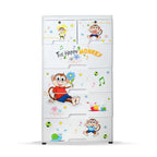 Portable kids storage organizer with 6 locking drawers and vibrant design