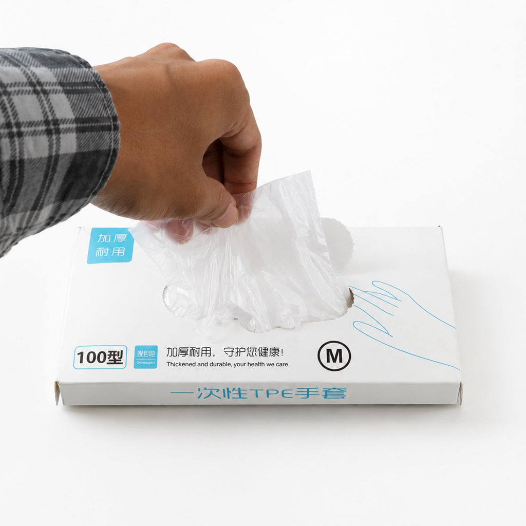 Lightweight plastic gloves pack