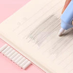ScribbleJoy Electric Eraser Kit with spare refills and product packaging.