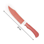 Side view of the Quickslice ceramic kitchen knife with its protective sheath on.
