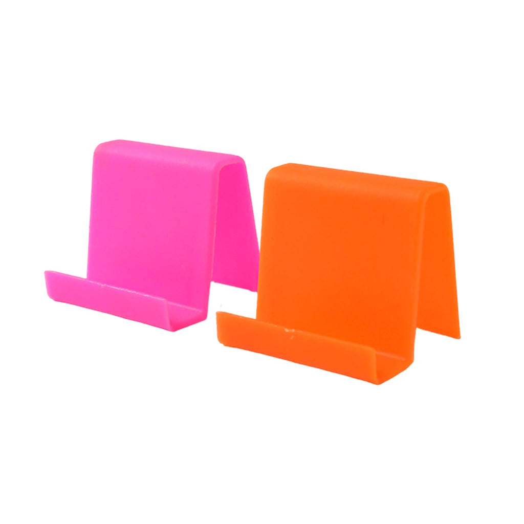 Durable plastic mobile phone stand set featuring angled support