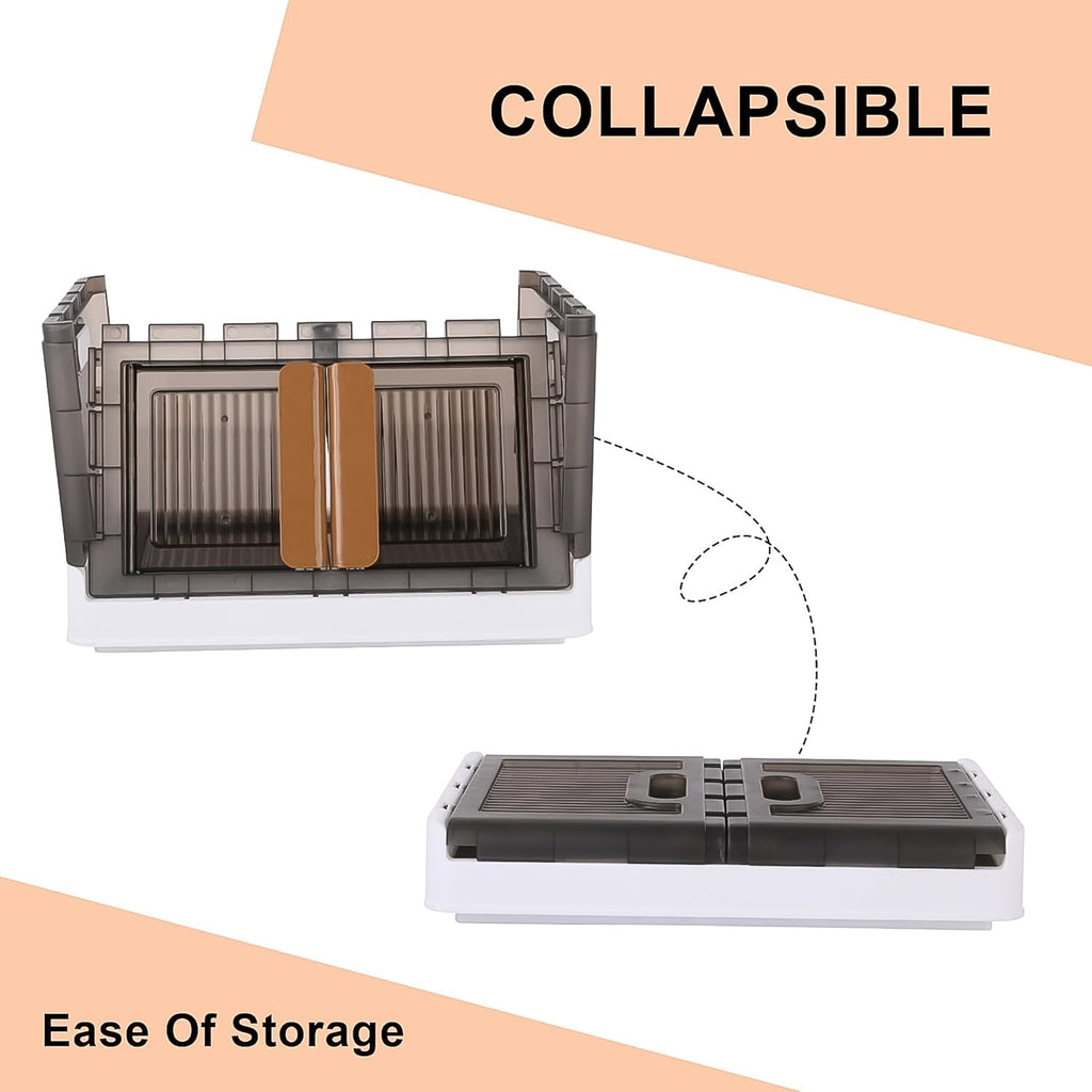 Portable plastic storage box with wheels for home organization