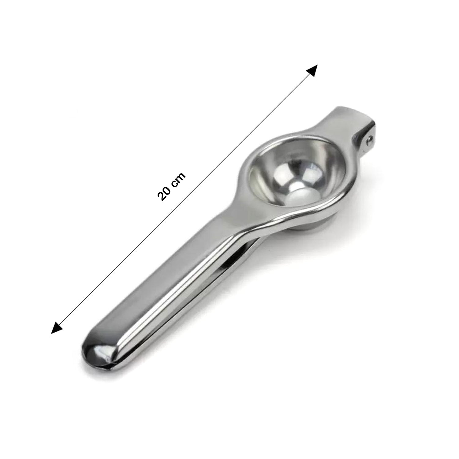 Detailed shot of the Stainless Steel Lemon Squeezer's ergonomic handle and sturdy juicing mechanism.