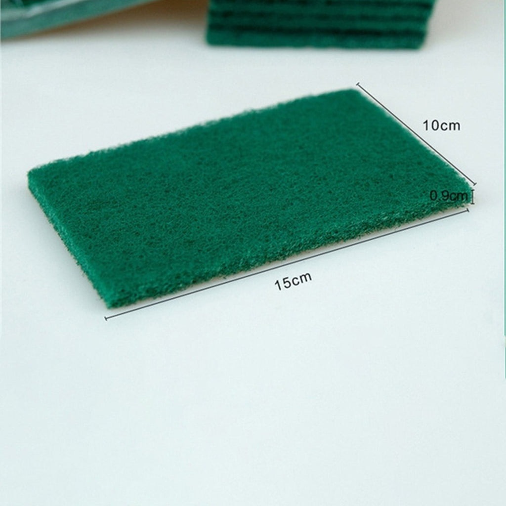 Detail view of the non-woven material of the aqua green scrub pads.