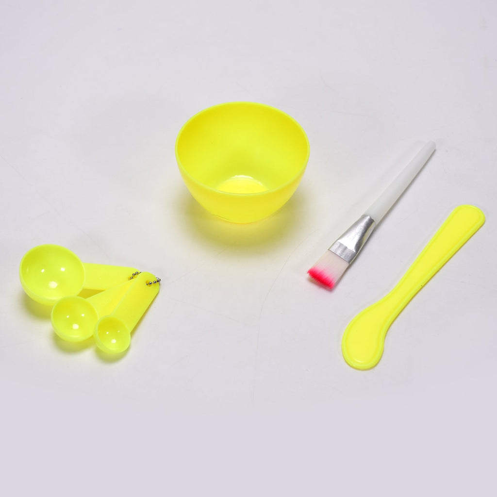 Essential DIY face mask kit components arranged for clarity.