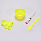 Essential DIY face mask kit components arranged for clarity.