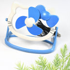 USB Mini Fan connected with its power cable, illustrating USB connectivity.