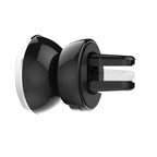 Universal magnetic car phone holder with sleek black finish on dashboard