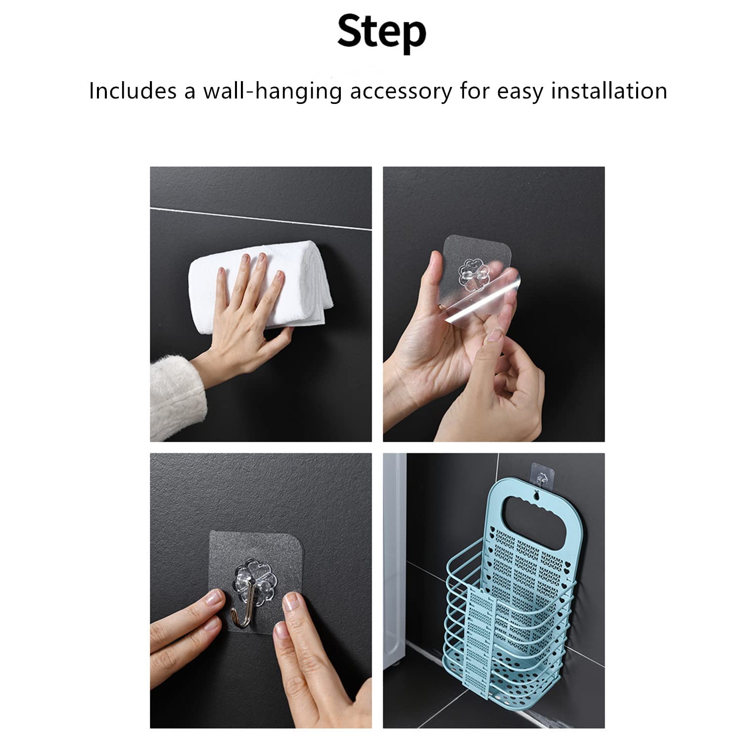 Organivo wall hanging clothes storage basket, perfect for a tidy laundry room.