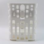 Plastic kitchen shelf organizer with three tiers for pantry storage