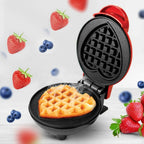 Mini Waffle Maker Machine on kitchen counter with compact design