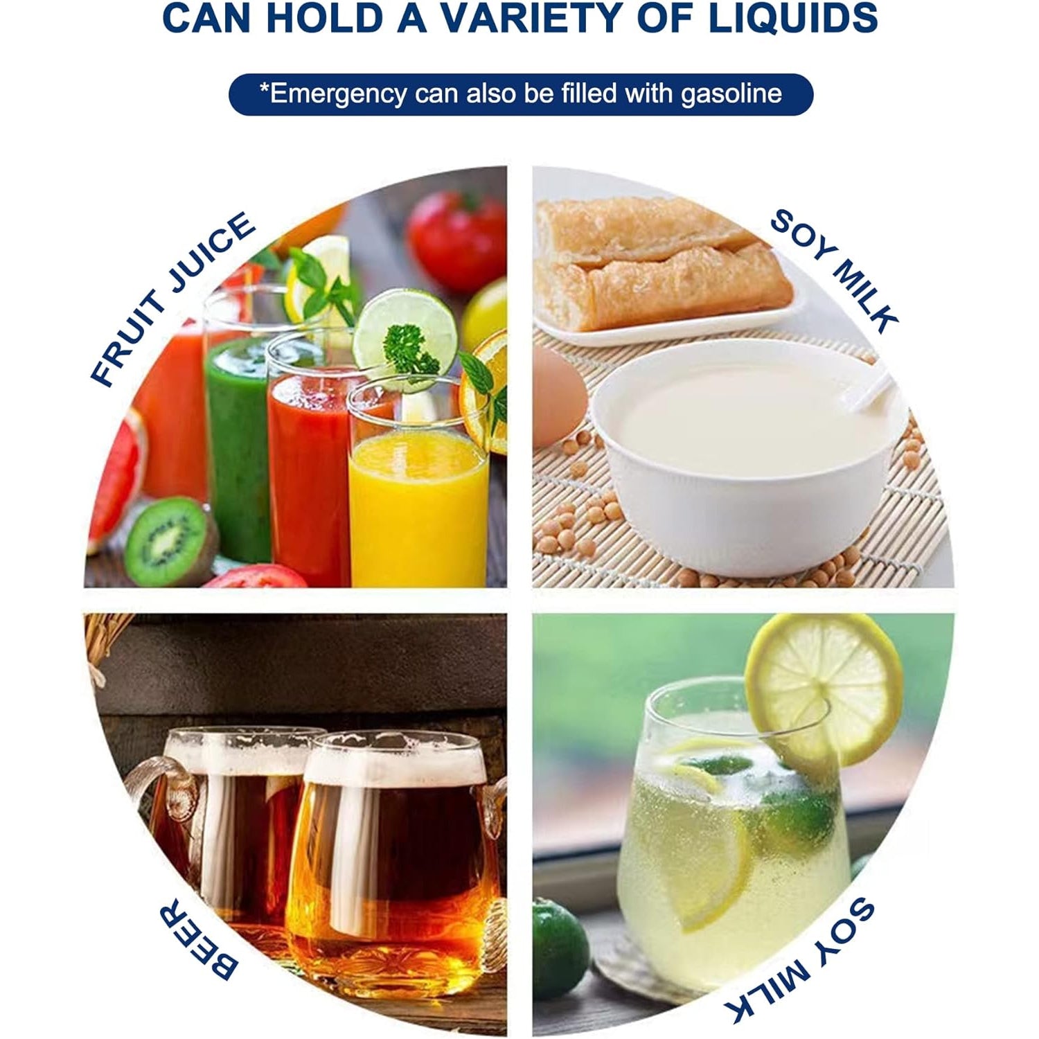 Transparent 5L collapsible water container filled with fresh water.