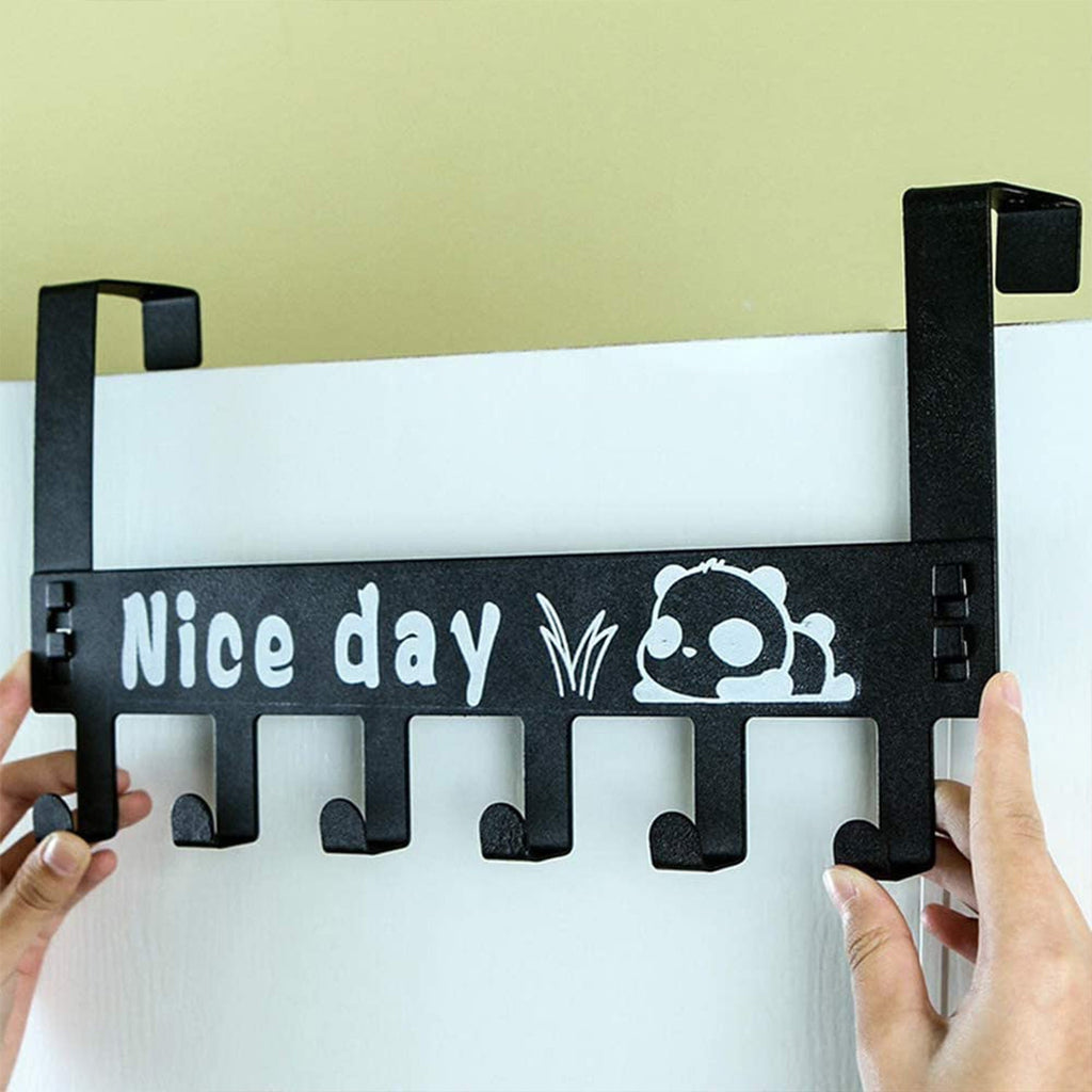 Back view of the no-drill over door hook mechanism, showing easy installation.