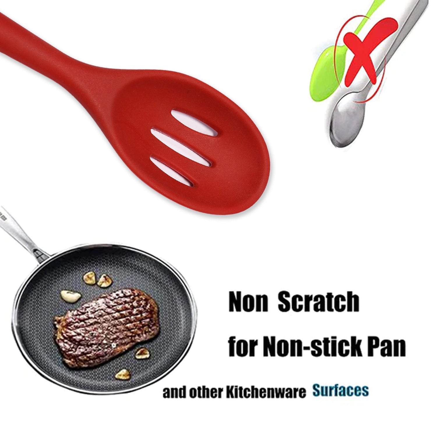Versatile silicone kitchen utensil, measuring 27 cm for optimal reach and control.
