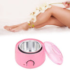AuriGlam automatic wax heater machine in use with auto cut-off.