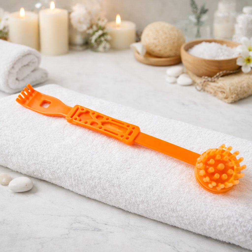 Handheld long handle body massage roller stick for deep tissue relaxation
