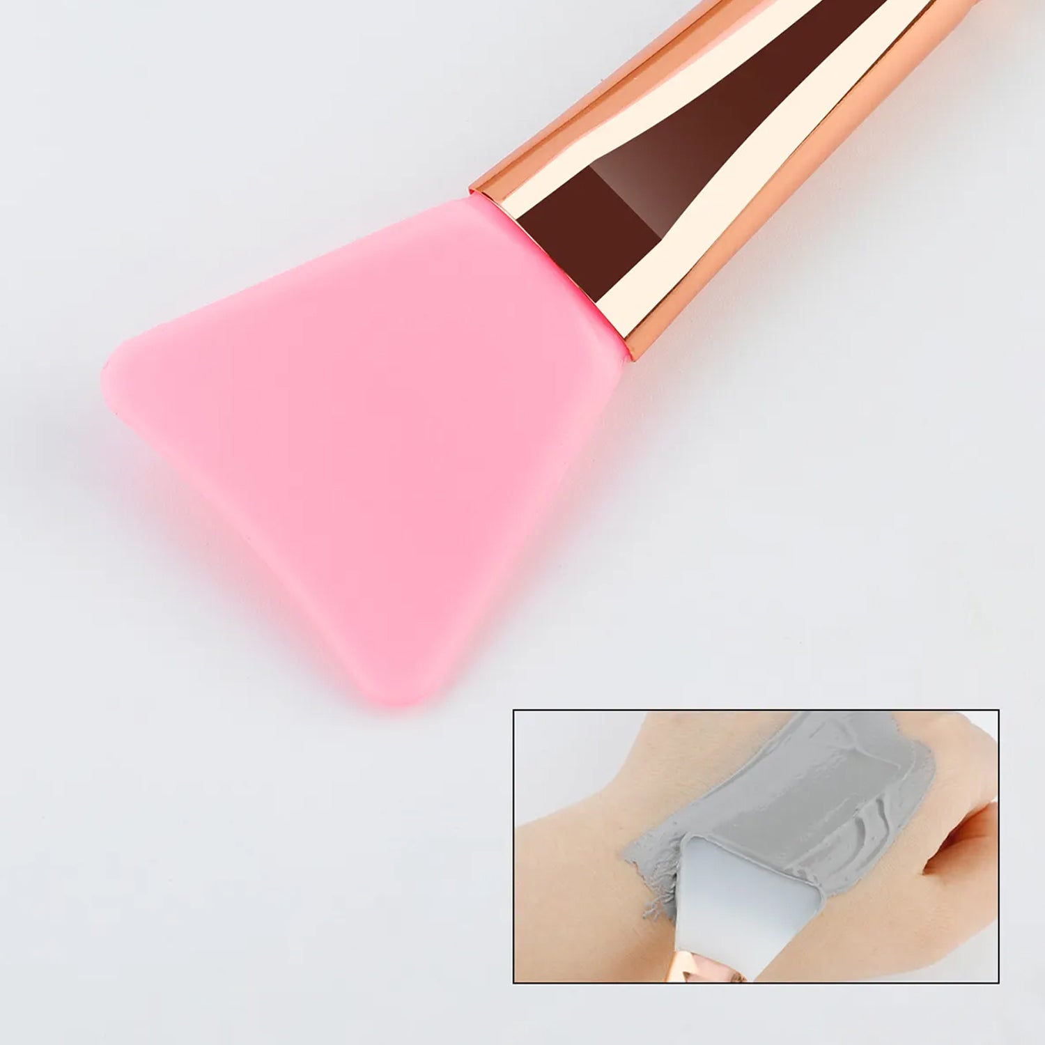 Silicone applicator brush used for professional and home facial care
