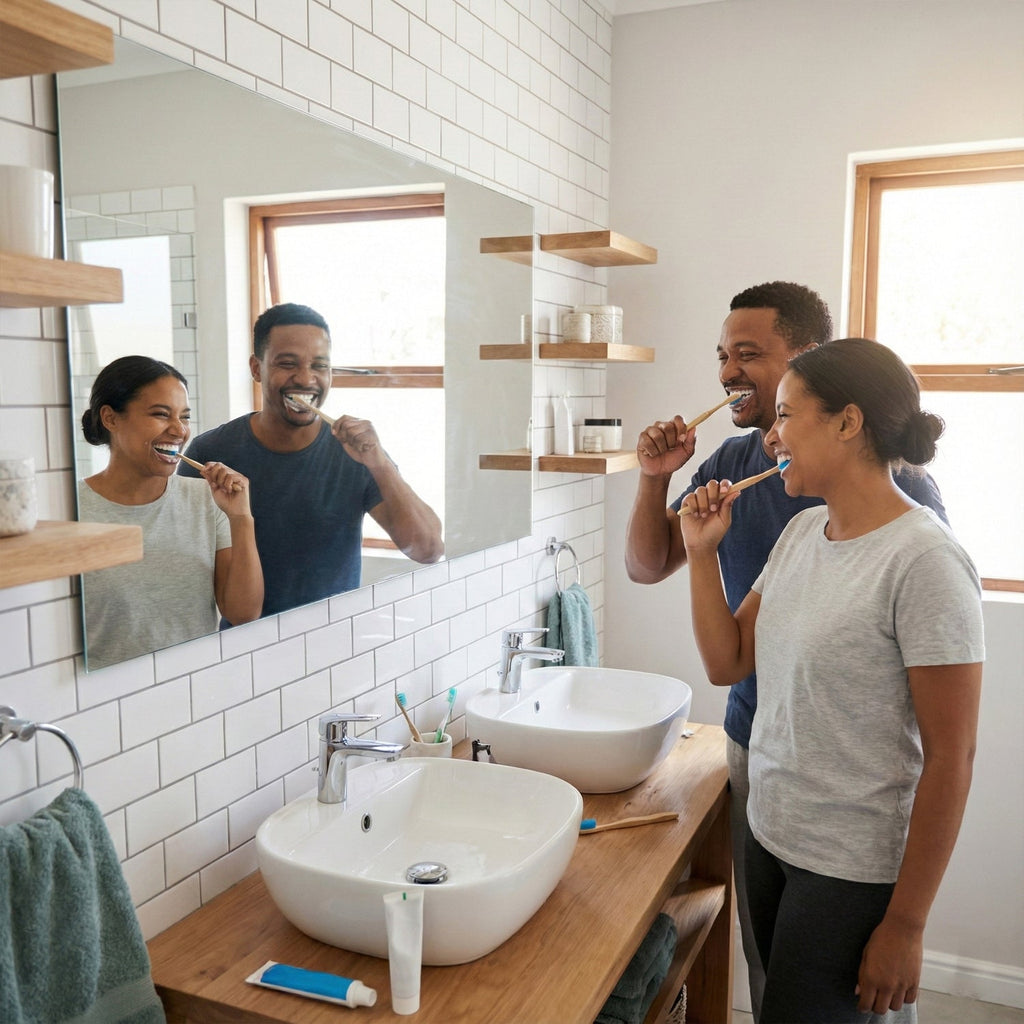 Wooden bamboo toothbrush designed for daily oral hygiene