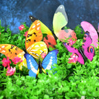 Detail shot of colorful 3D butterfly wall stickers' intricate patterns