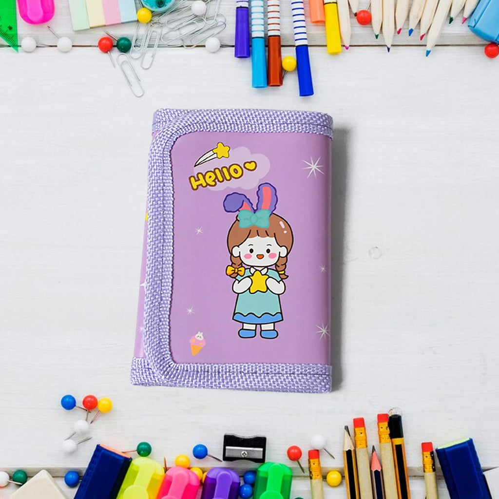 All seven items neatly displayed from the complete kids stationery set.