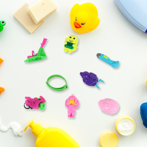 Aditi 10-in-1 toy set box displaying the variety of miniature toys for kids.