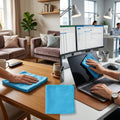 Microfiber dust cloth for cleaning glass, screens, and household surfaces