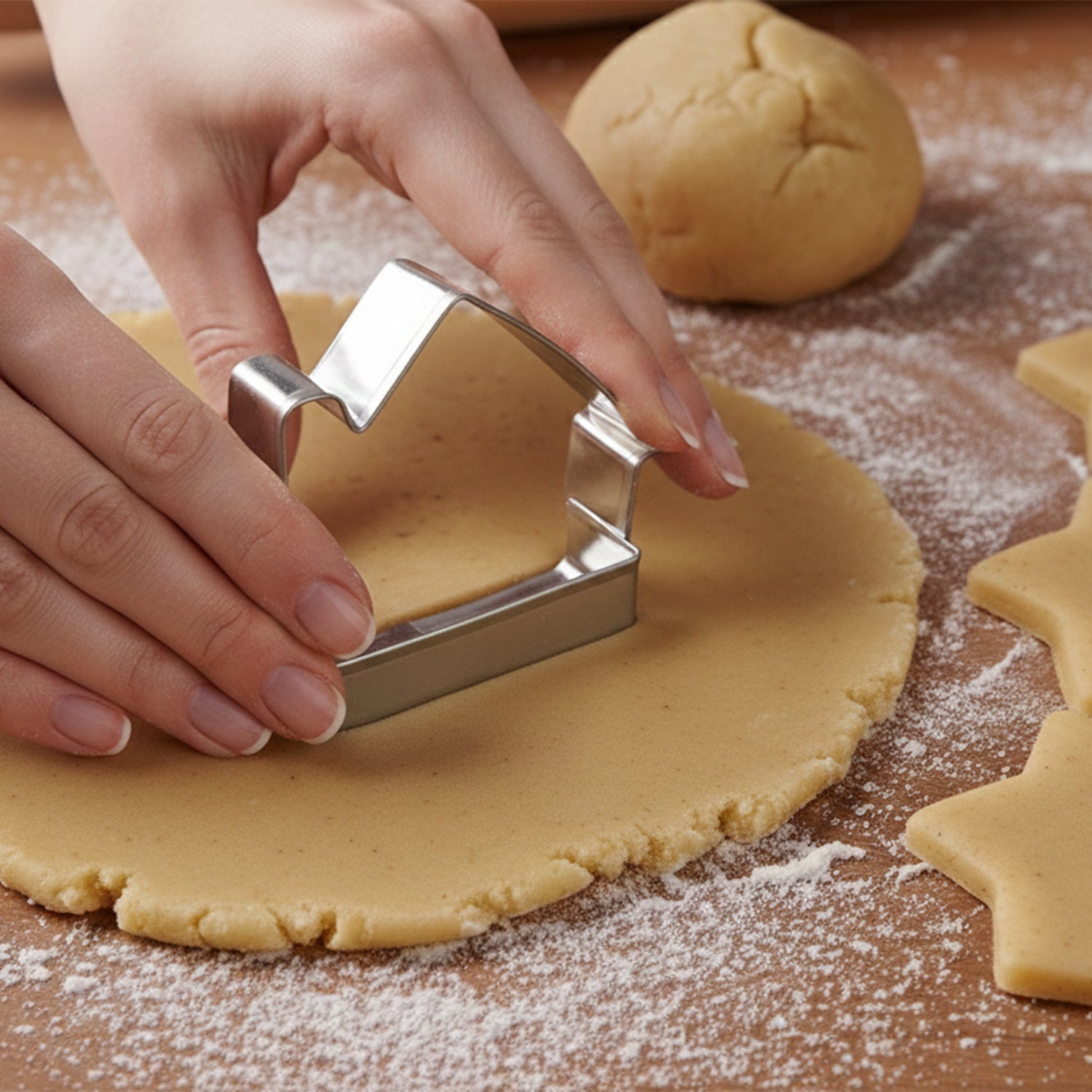 Multi-purpose house shape cookie cutters for biscuits, fondant, and snacks