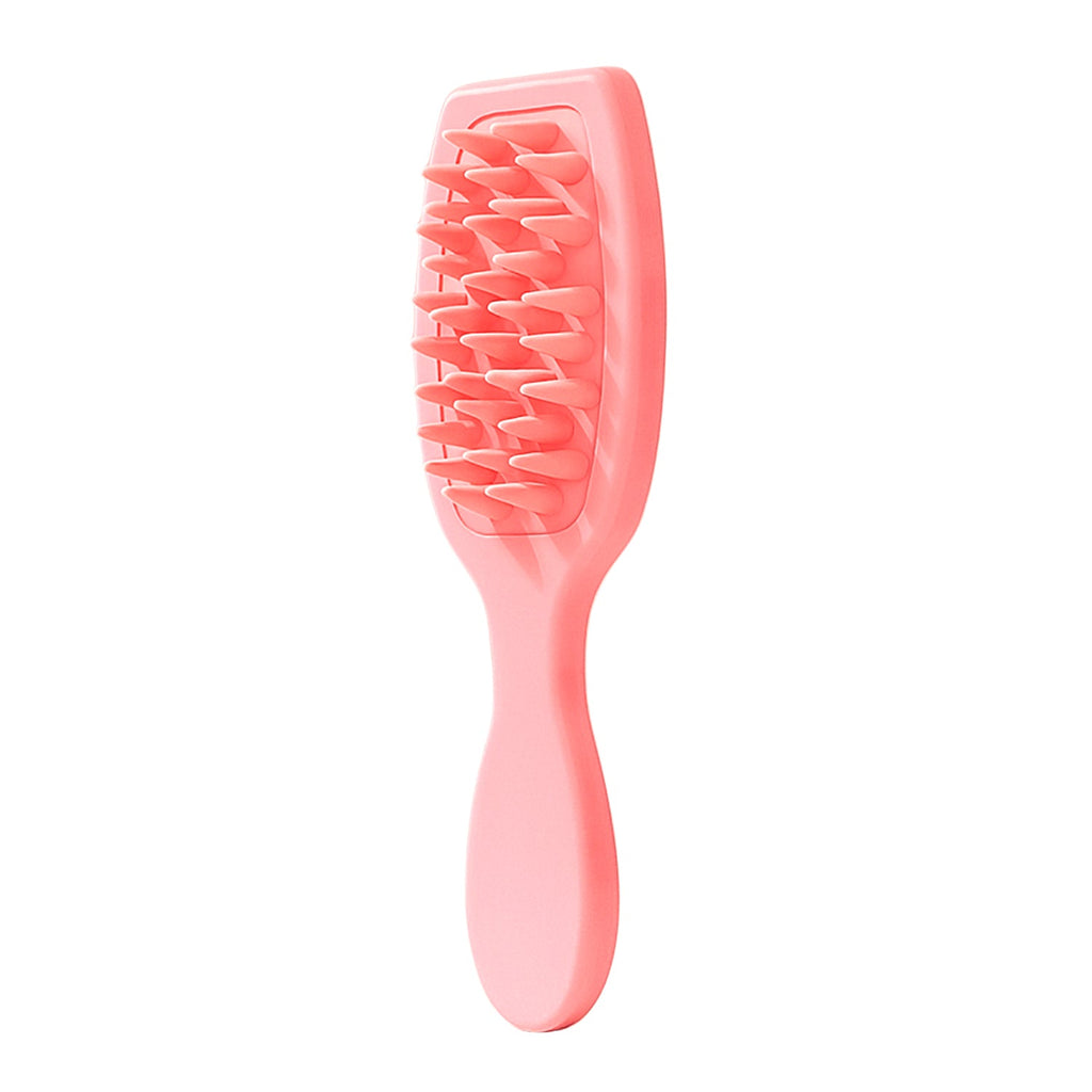 Ergonomic grip silicone scalp brush with non-slip handle