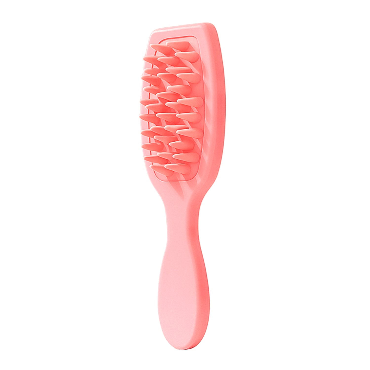 Ergonomic grip silicone scalp brush with non-slip handle