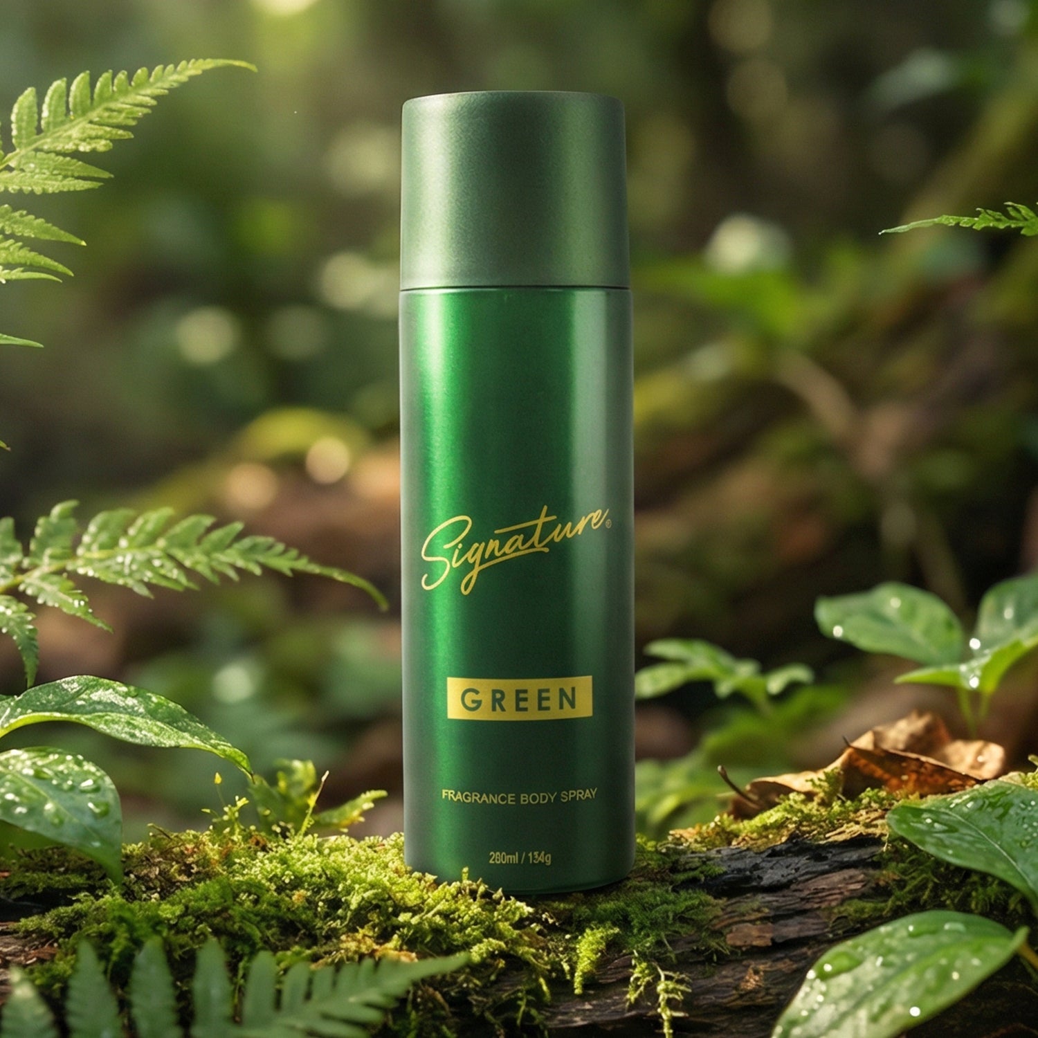 Long-lasting green scent body spray for men