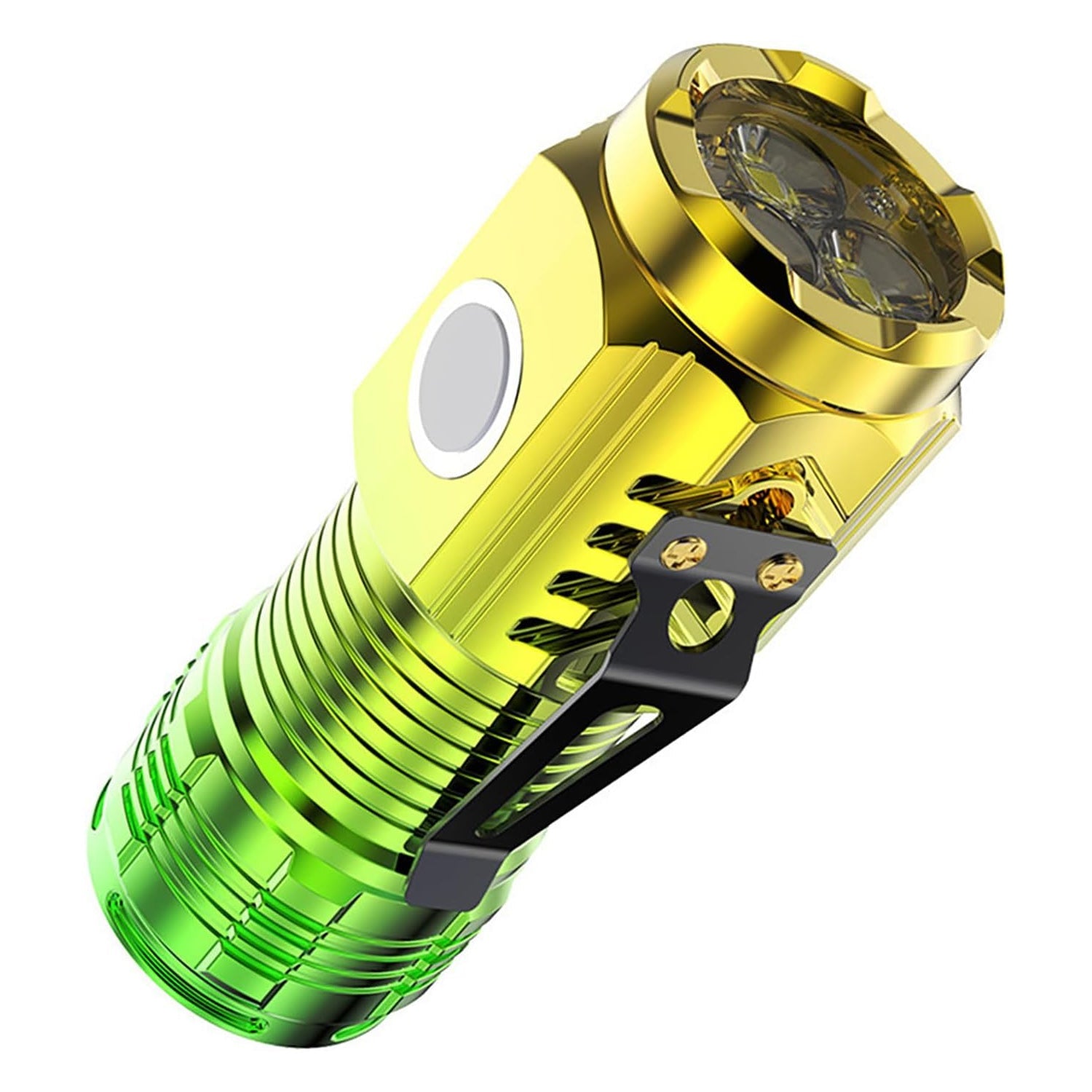 Stylish and durable portable torch light with an absorbable metal surface.