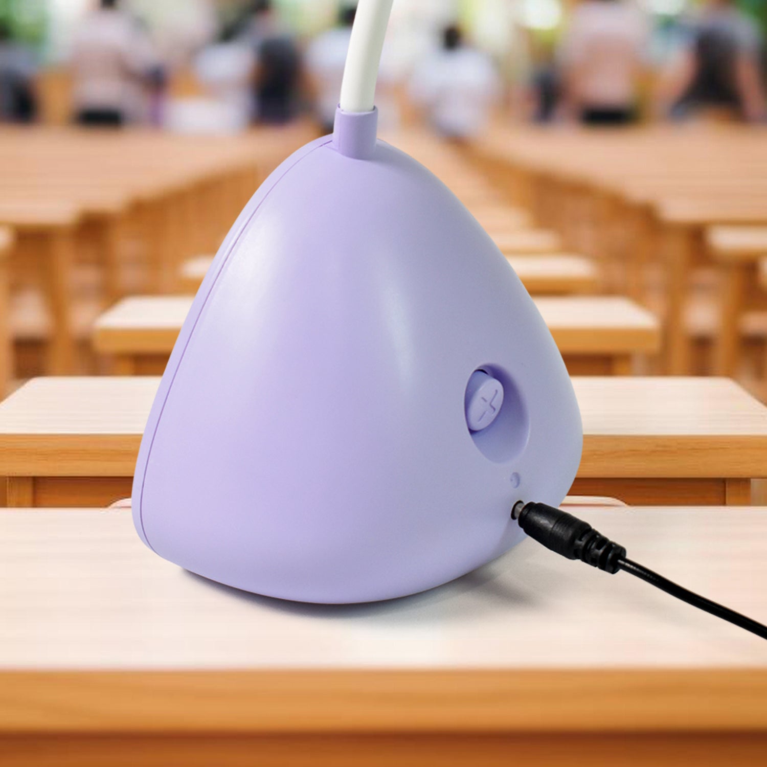 Whimsical rainbow cloud LED desk lamp, ideal for kids' rooms.