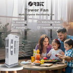 Compact and portable Orbit micro tower fan with sleek design