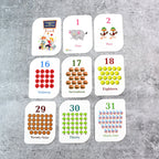 Classroom style counting cards with visual aids for preschool kids