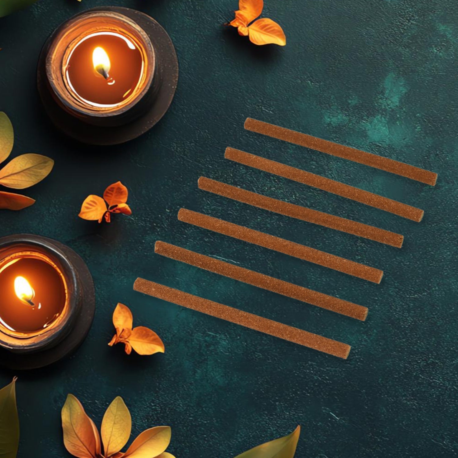 Loban Dhoop Sticks arranged for meditation, emitting a soothing, purifying aroma.