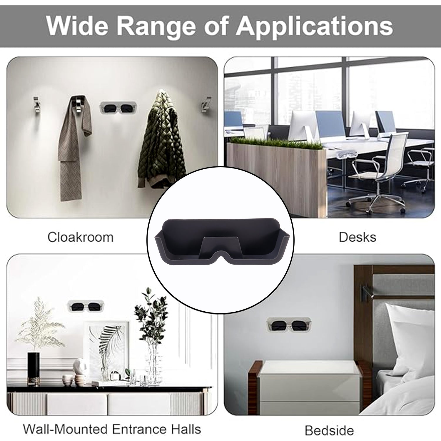 Close-up showcasing the durable ABS material of sunglasses holder