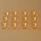 Crystal-effect flameless LED candles perfect for weddings and parties