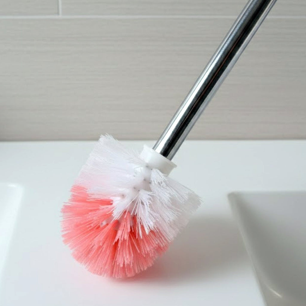 Bathroom cleaning brush with sturdy long handle for easy grip