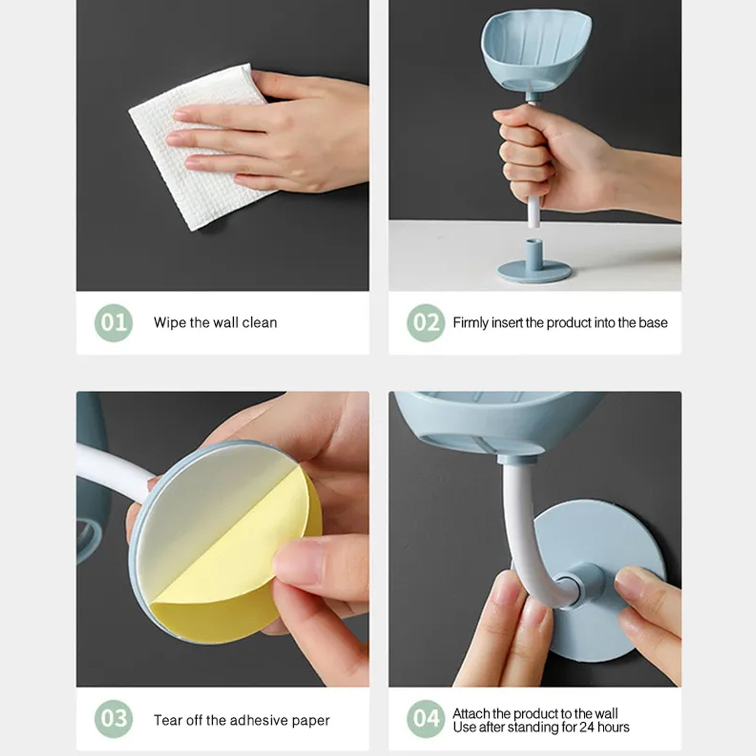 Water draining effectively through the waterfall design of the soap dish, keeping soap dry.