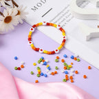 Essential components of the DIY bracelet kit: elastic string, clasps, and mini cutter