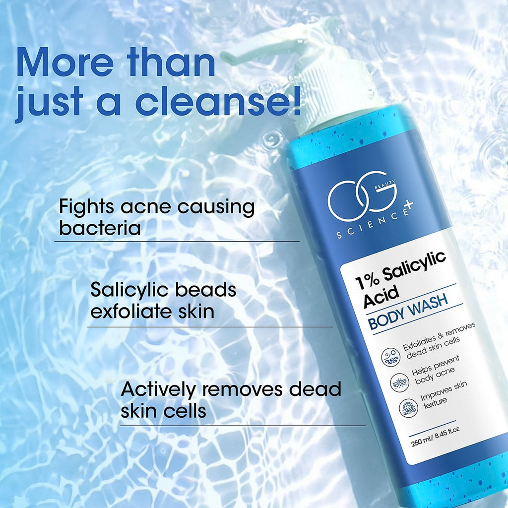 OG Beauty 1% salicylic acid skin therapy body wash gel