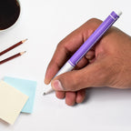 Black gel pen featuring comfortable anti-slip grip