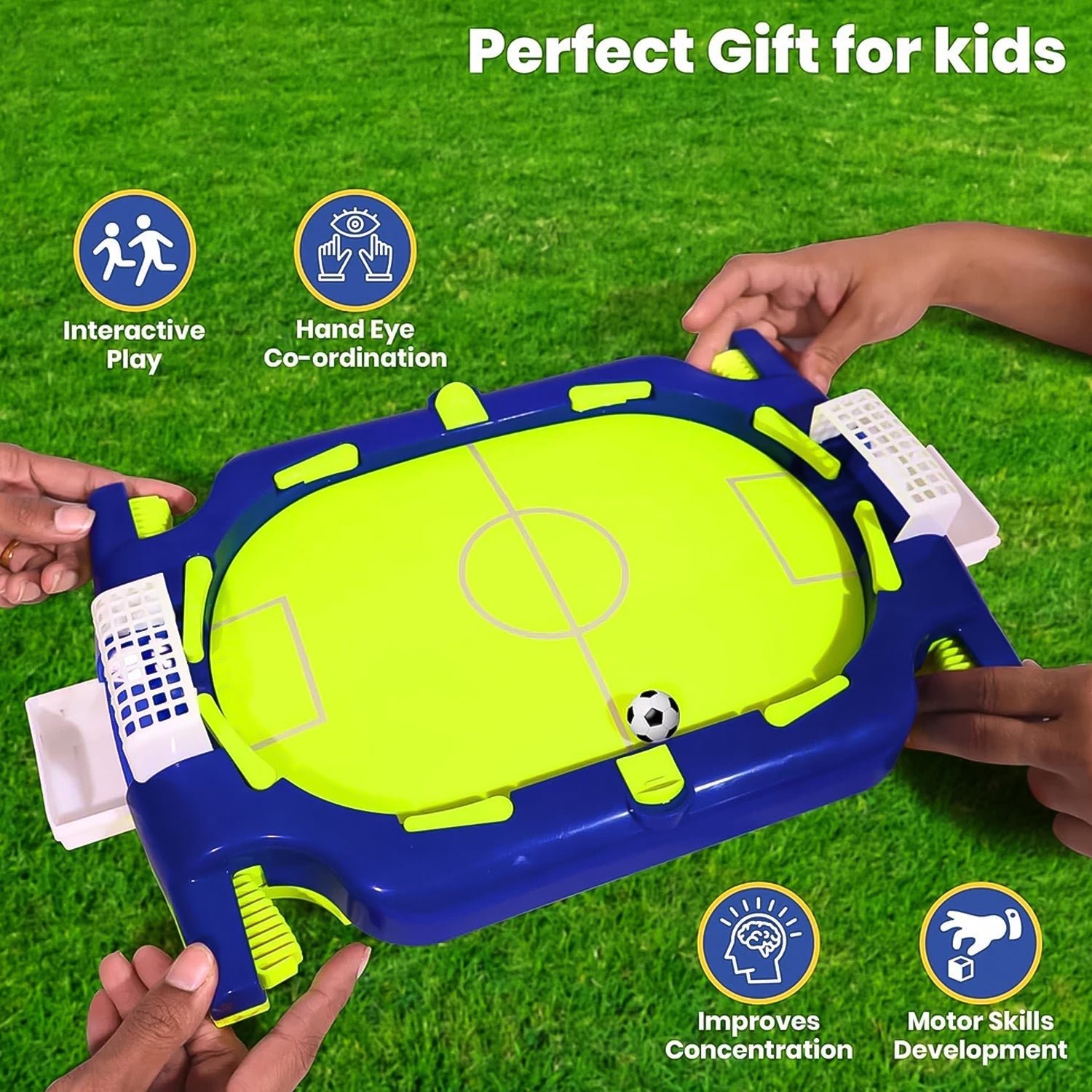 Close-up of flick kick lever mechanism on tabletop football soccer game