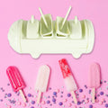 Multicolor Cartoon Ice Candy Mold with four fun-shaped popsicles, ready to enjoy.