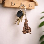 Back view of the Bal Krishna Makhan Chor antique gold keychain