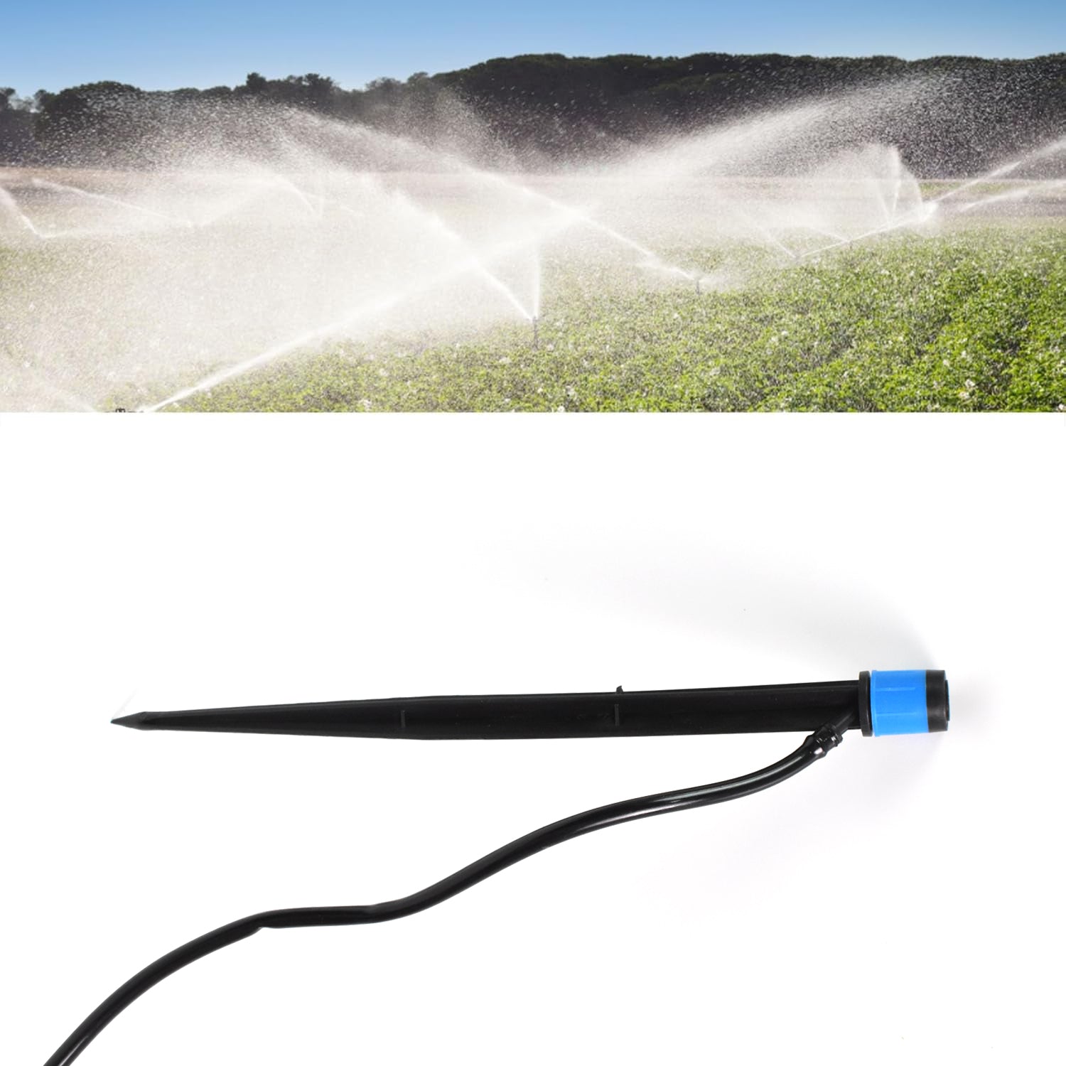 Precise water stream from a Tidy Roots adjustable garden water dripper for plants.