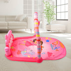 Detailed view of the Aditi Baby Play Gym Mat's interactive features and soft mat.