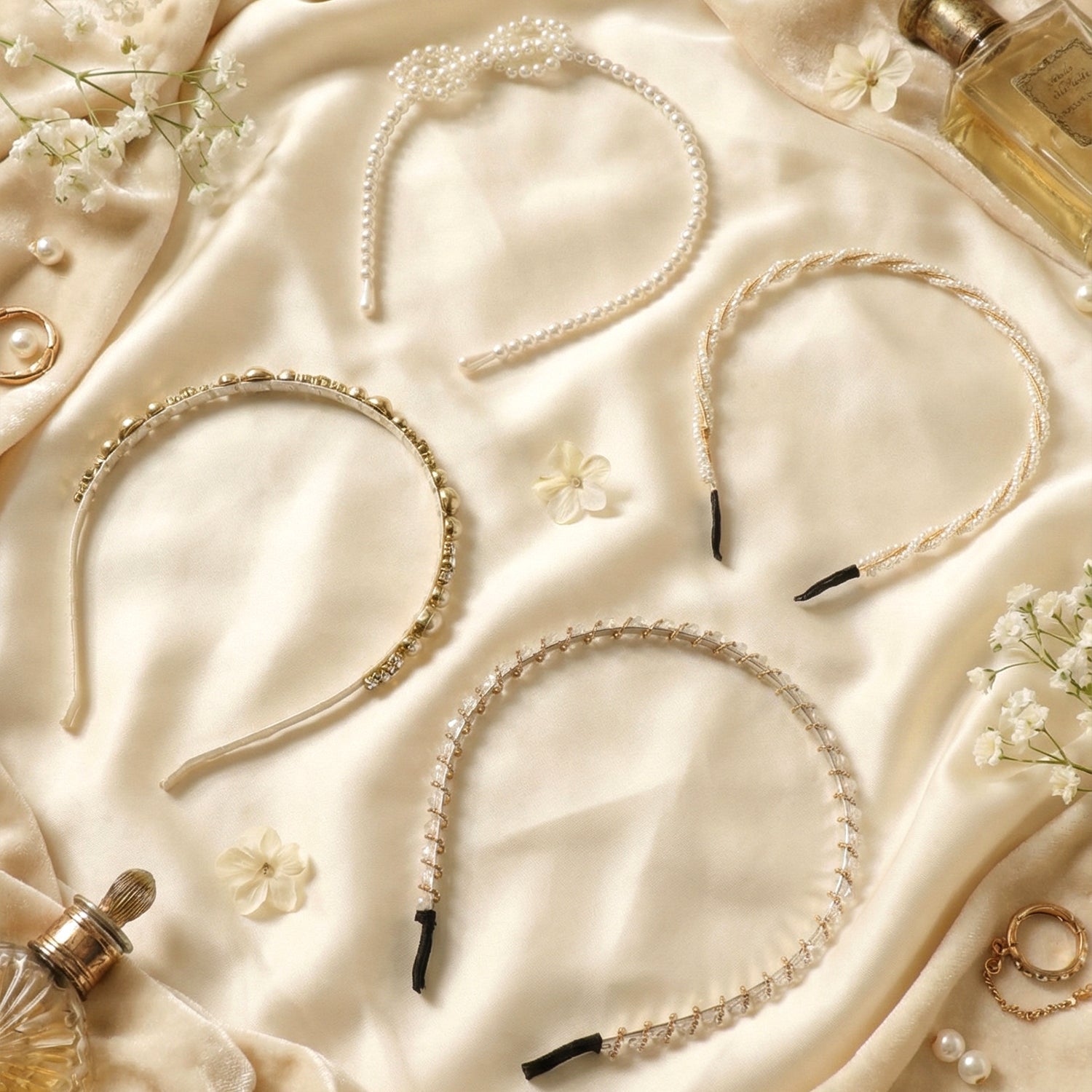 Designer pearl headband with comfortable fit for daily wear