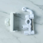 Close-up of rotating mobile car mount showing 360 degree view adjustment
