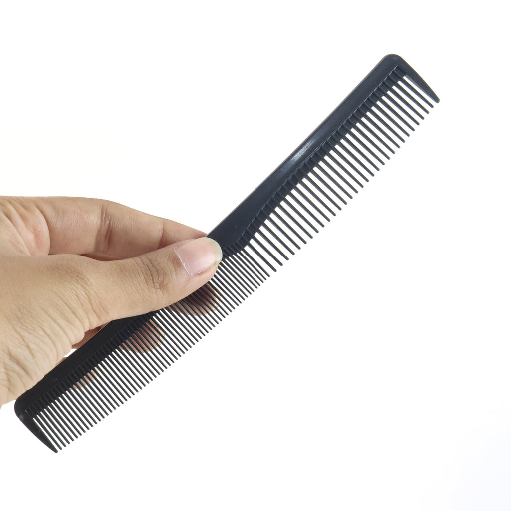 Anti-static hair comb with smooth, rounded tips ensuring gentle scalp contact.
